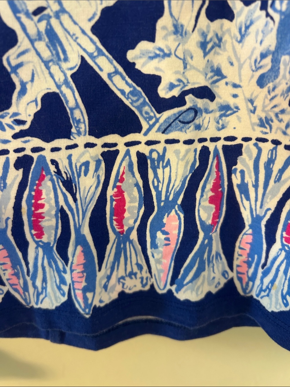 Lilly Pulitzer Navy & White Floral Top - Picture 3 of 5